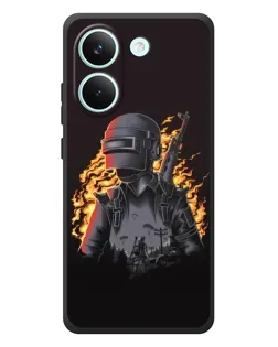 Чохол для Xiaomi Poco X8 Pro з картинкою «PUBG — вогняний силует»