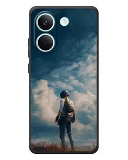 Чохол для Xiaomi Poco X8 Pro з картинкою «Герой PUBG на скелі»