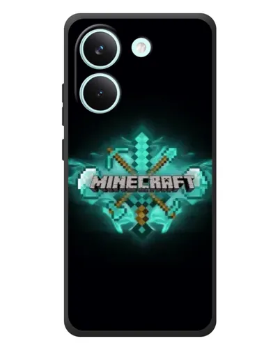 Чохол для Xiaomi Poco X8 Pro з картинкою «Minecraft Diamond лого»