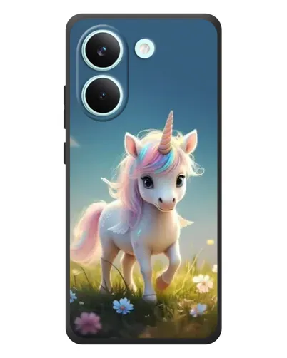 Чохол для Xiaomi Poco X8 Pro з картинкою «Єдиноріг на галявині»