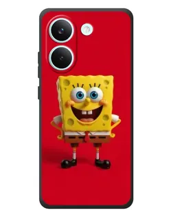 Чохол для Xiaomi Poco X8 Pro з картинкою «Спанч Боб на червоному»