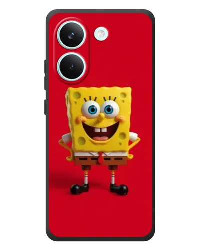 Чохол для Xiaomi Poco X8 Pro з картинкою «Спанч Боб на червоному»
