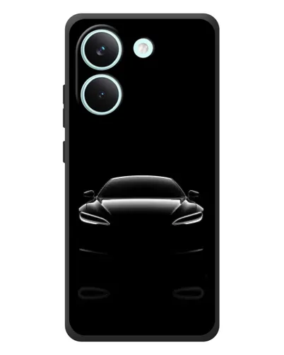 Чохол для Xiaomi Poco X8 Pro з картинкою «Силует Tesla Night»
