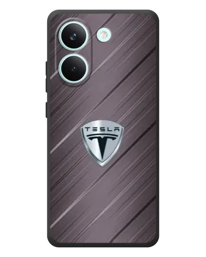 Чохол для Xiaomi Poco X8 Pro з картинкою «Металева текстура Tesla»