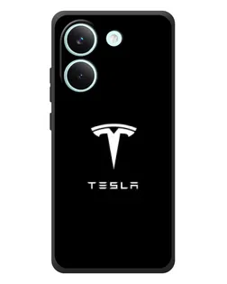 Чохол для Xiaomi Poco X8 Pro з картинкою «Tesla White Logo»