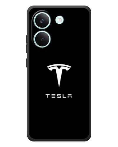 Чохол для Xiaomi Poco X8 Pro з картинкою «Tesla White Logo»