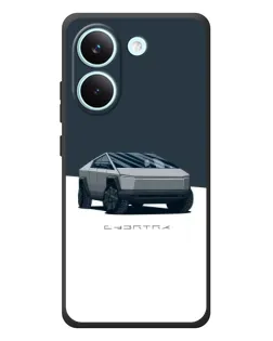 Чохол для Xiaomi Poco X8 Pro з картинкою «Сріблястий Cybertruck Tesla»
