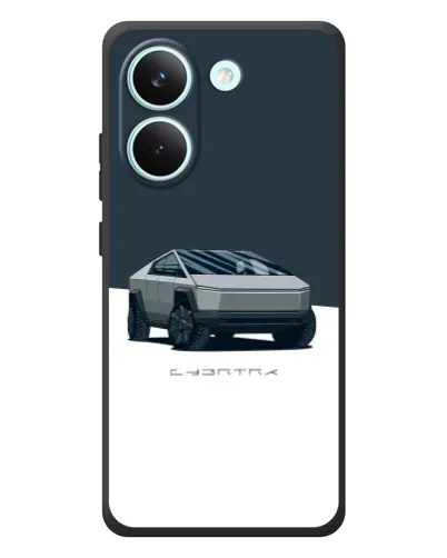 Чохол для Xiaomi Poco X8 Pro з картинкою «Сріблястий Cybertruck Tesla»