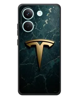 Чохол для Xiaomi Poco X8 Pro з картинкою «Мармурова Tesla Gold»