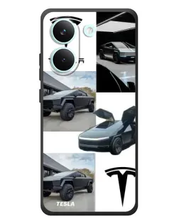 Чохол для Xiaomi Poco X8 Pro з картинкою «Колаж Cybertruck Tesla»