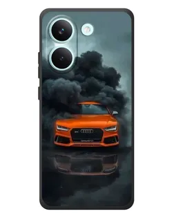 Чохол для Xiaomi Poco X8 Pro з картинкою «Audi у хмарах диму»