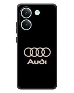 Чохол для Xiaomi Poco X8 Pro з картинкою «Audi — золотий логотип»