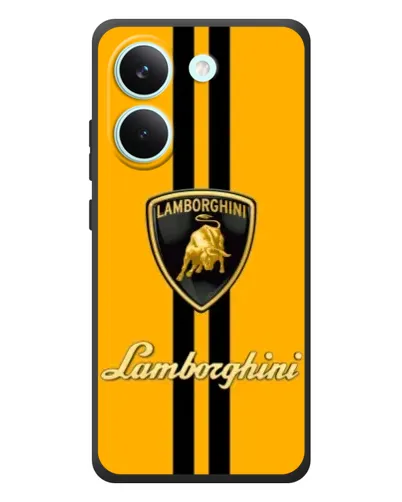 Чохол для Xiaomi Poco X8 Pro з картинкою «Lamborghini Stripe жовтий»