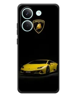 Чохол для Xiaomi Poco X8 Pro з картинкою «Lamborghini жовтий акцент»