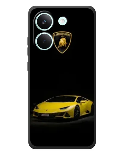 Чохол для Xiaomi Poco X8 Pro з картинкою «Lamborghini жовтий акцент»