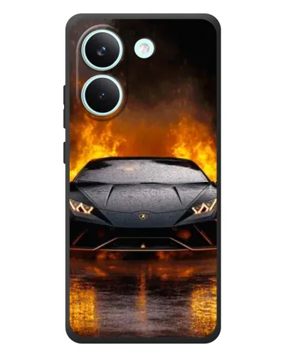 Чохол для Xiaomi Poco X8 Pro з картинкою «Lamborghini у вогні»
