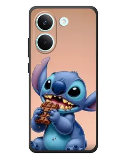 Чехол для Xiaomi Poco X8 Pro с картинкой «Стич ест шоколад»