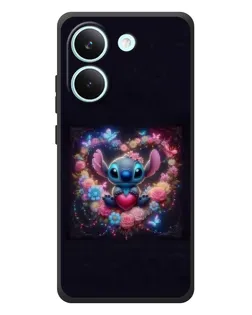 Чехол для Xiaomi Poco X8 Pro с картинкой «Stitch в цветах»