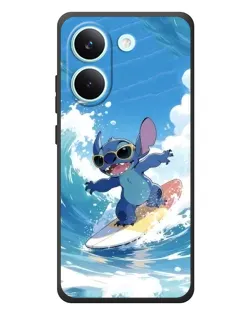 Чехол для Xiaomi Poco X8 Pro с картинкой «Стич на волне»