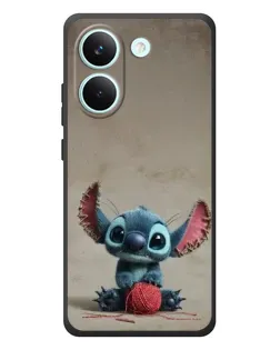 Чехол для Xiaomi Poco X8 Pro с картинкой «Стич на коричневом фоне»