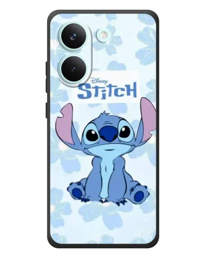 Чехол для Xiaomi Poco X8 Pro с картинкой «Stitch среди цветов»
