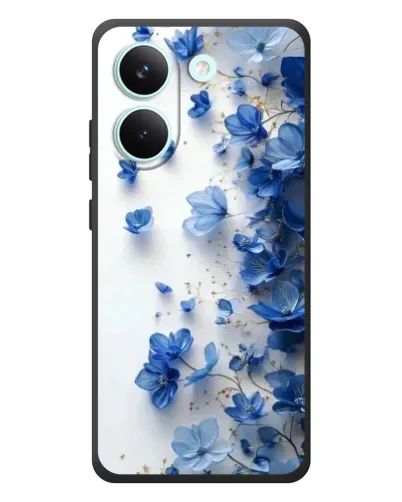 Чохол для Xiaomi Poco X8 Pro з картинкою «Блакитний квітковий каскад»