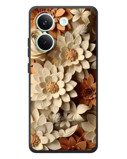 Чохол для Xiaomi Poco X8 Pro з картинкою «Бежевий флористичний декор» Чохол для Xiaomi Poco X8 Pro з картинкою «Бежевий флористичний декор»