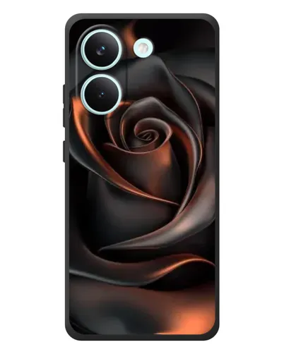 Чохол для Xiaomi Poco X8 Pro з картинкою «Шовкова чорна троянда»