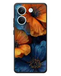 Чохол для Xiaomi Poco X8 Pro з картинкою «Яскрава синьо-помаранчева флора» Чохол для Xiaomi Poco X8 Pro з картинкою «Яскрава синьо-помаранчева флора»