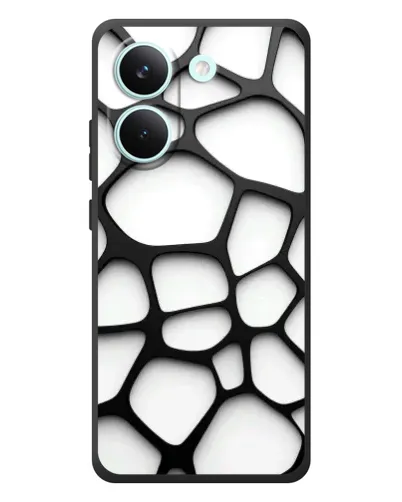 Чохол для Xiaomi Poco X8 Pro з картинкою «Біла об'ємна сітка»