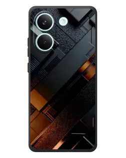 Чохол для Xiaomi Poco X8 Pro з картинкою «Чорні геометричні блоки»