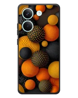 Чохол для Xiaomi Poco X8 Pro з картинкою «Об'ємні помаранчеві сфери»