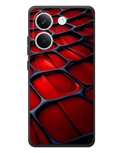 Чохол для Xiaomi Poco X8 Pro з картинкою «Червона глянцева сітка»
