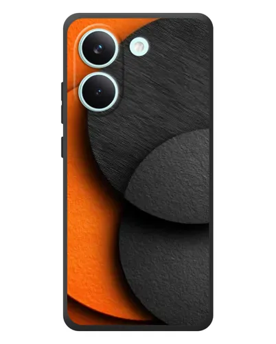 Чохол для Xiaomi Poco X8 Pro з картинкою «Геометрія помаранчевих кіл»