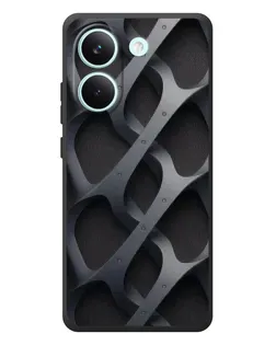 Чохол для Xiaomi Poco X8 Pro з картинкою «Об'ємне сіре плетіння»