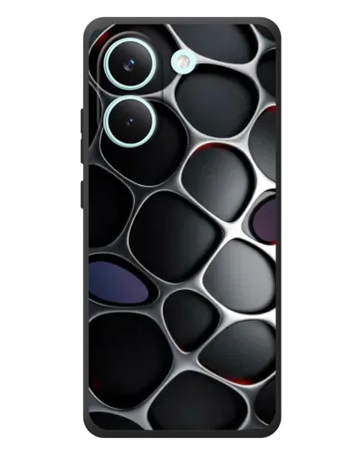 Чохол для Xiaomi Poco X8 Pro з картинкою «Об'ємна темна решітка»