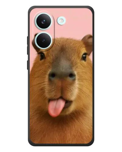 Чохол для Xiaomi Poco X8 Pro з картинкою «Капібара з язиком»