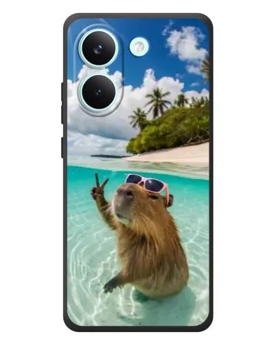 Чохол для Xiaomi Poco X8 Pro з картинкою «Капібара на морі»
