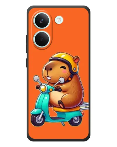 Чохол для Xiaomi Poco X8 Pro з картинкою «Капібара на скутері»