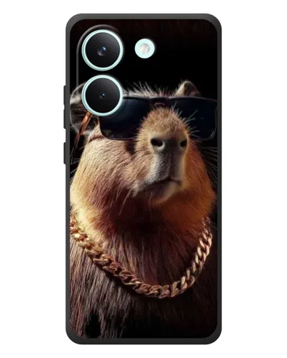 Чохол для Xiaomi Poco X8 Pro з картинкою «Капібара золотий ланцюг»