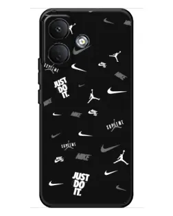 Чохол для Xiaomi Poco X8 з картинкою «Nike Black Pattern»