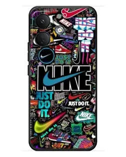 Чохол для Xiaomi Poco X8 з картинкою «Яскравий колаж Nike»