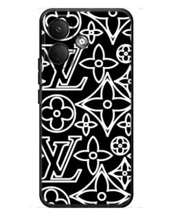 Чохол для Xiaomi Poco X8 з картинкою «Чорно-білий візерунок LV»