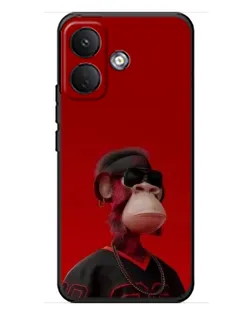 Чохол для Xiaomi Poco X8 з картинкою «Bored Ape в червоному»