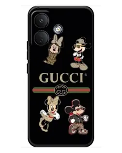 Чохол для Xiaomi Poco X8 з картинкою «Gucci — герої Disney та монограма»