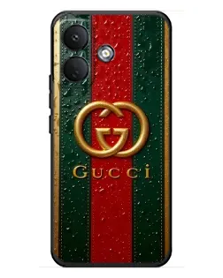 Чохол для Xiaomi Poco X8 з картинкою «Gucci — фірмова смуга та золото»
