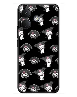 Чохол для Xiaomi Poco X8 з картинкою «Чорний паттерн Kuromi»