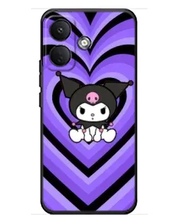 Чохол для Xiaomi Poco X8 з картинкою «Kuromi та фіолетові серця»