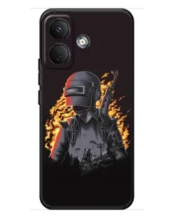 Чохол для Xiaomi Poco X8 з картинкою «PUBG — вогняний силует»