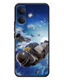 Чохол для Xiaomi Poco X8 з картинкою «Десант PUBG — стрибок»